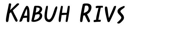 Kabuh Rivs font preview